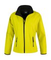 Dames Softshell Jas Result R231F Yellow/Black